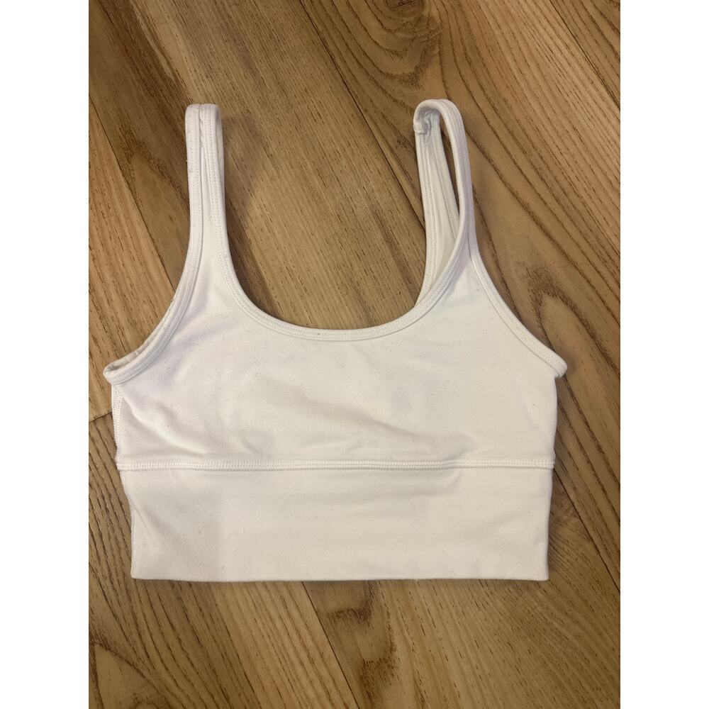 Aritzia TNA Action Mini Bra Top Womens See measurement for size (XS) White